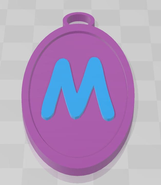 M KEYCHAIN 2.stl 3d model