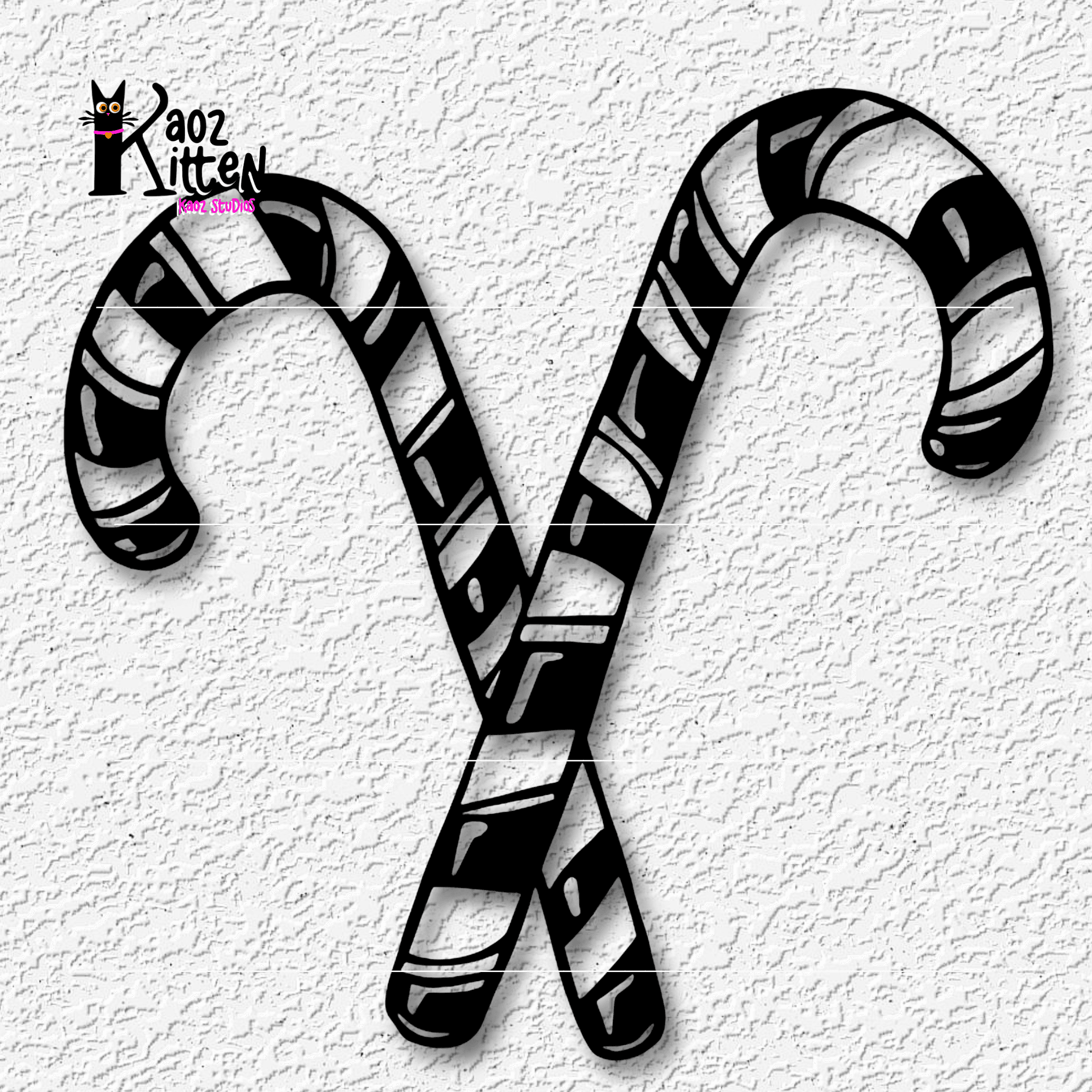 candy canes wall art christmas candy decor 3d model