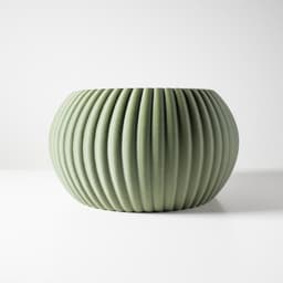 The Roni Planter Pot with Drainage Tray & Stand: Modern and Unique Home Decor for Plants 3d model