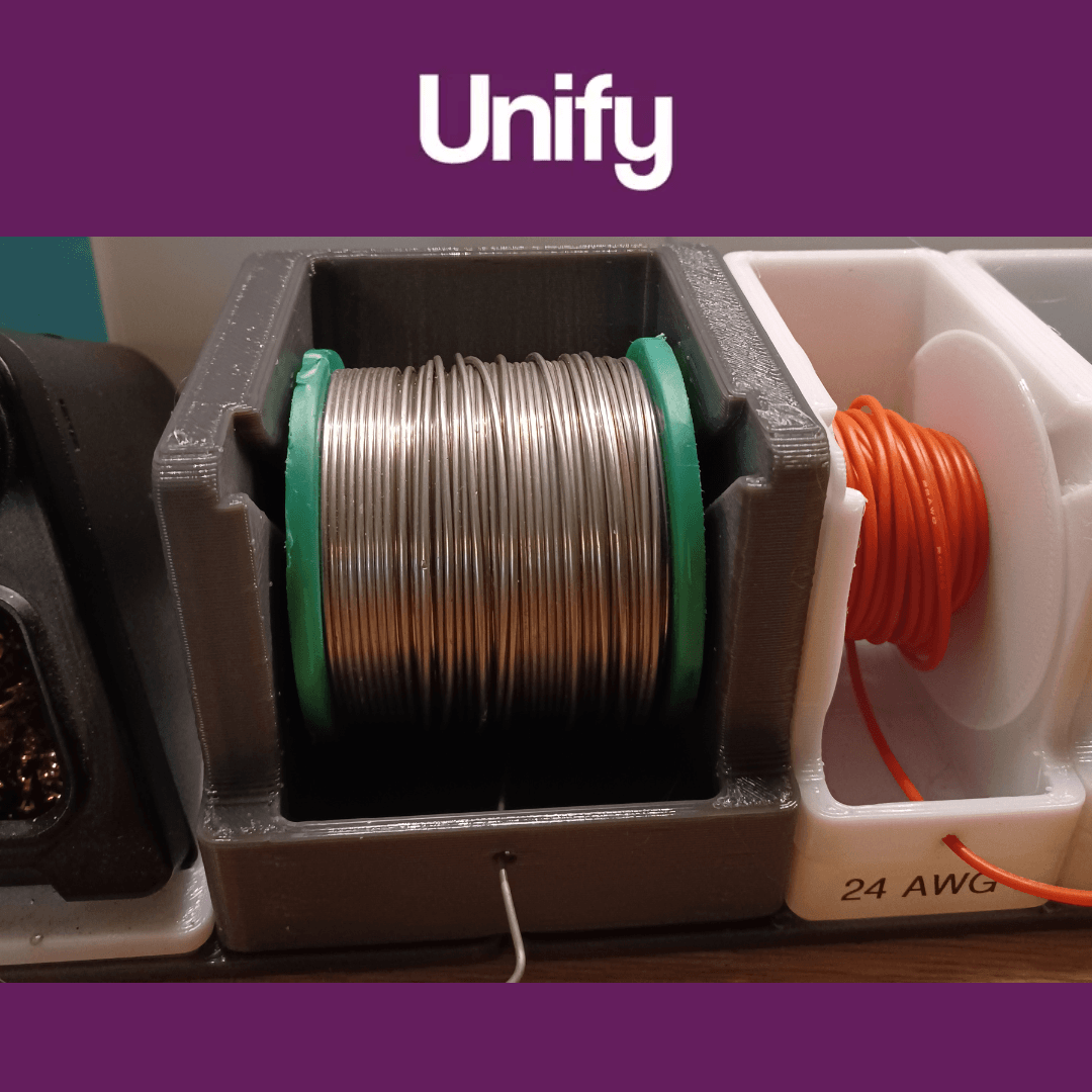 Unifytech - Gridfinity Solder Reel Holder 3d model
