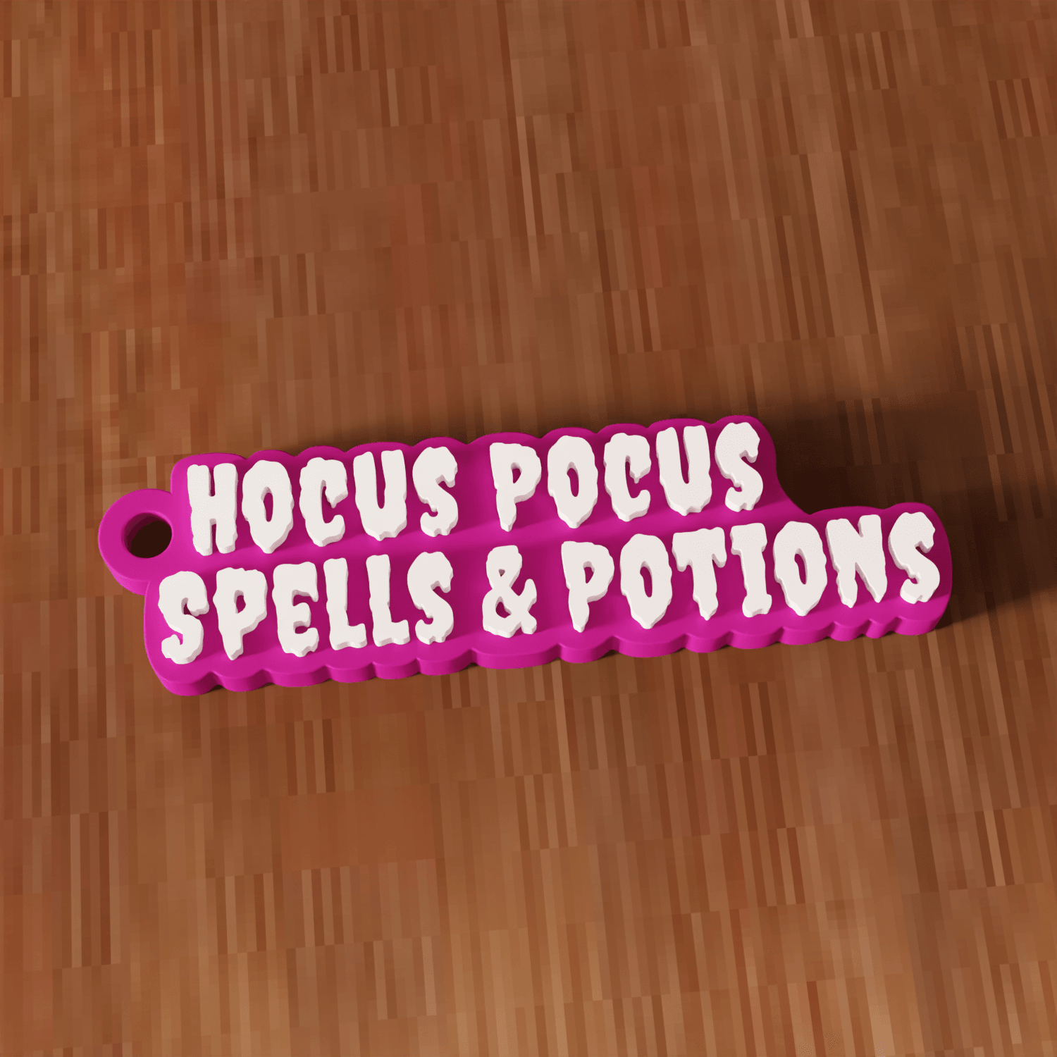 Halloween Hocus Pocus Spells Potions Keychain 3d model