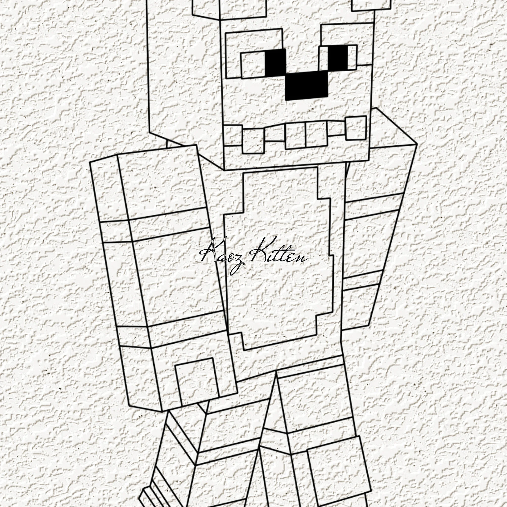 minecraft dog WALL ART 3d model