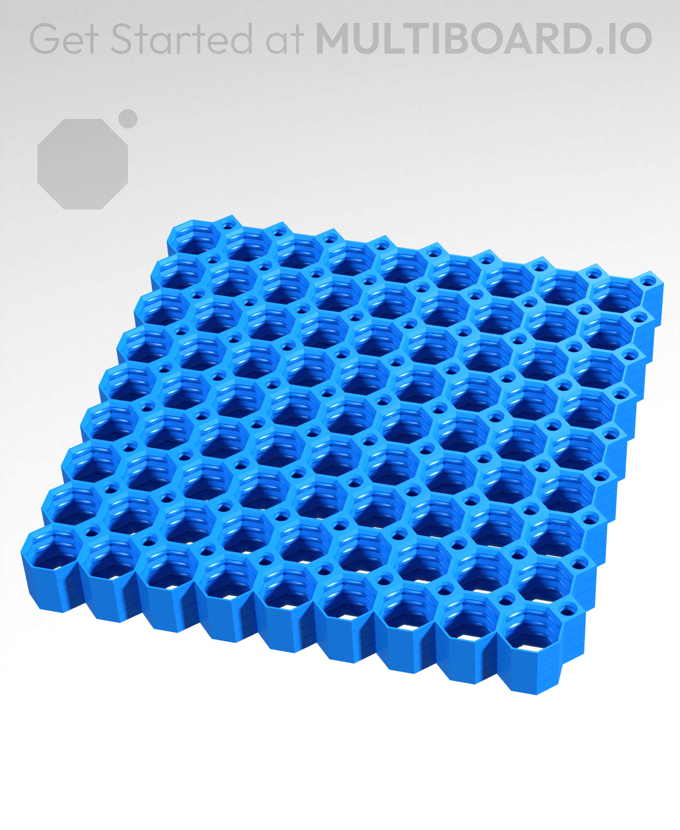 9x9 MU - Center Grid Interfitted - MultiBoard Octagon Plate - 4x Ironing Stack 3d model