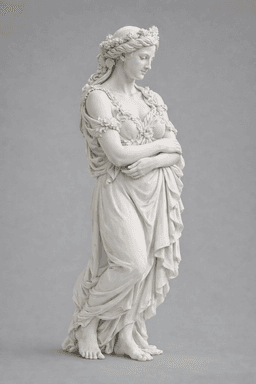 Floral Motherhood Goddess Statue STL – Classical Maternity Sculpture for 3D Printing 3d model