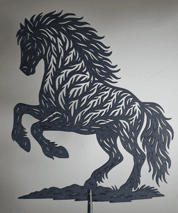 Majestic Wild Horse 2D Wall Art 3d model