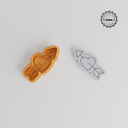 Heart Arrow Shape Cutter & Stamp Set, 3 Sizes, Perfect for Cookies & Fondant PRODUCT_215 3d model