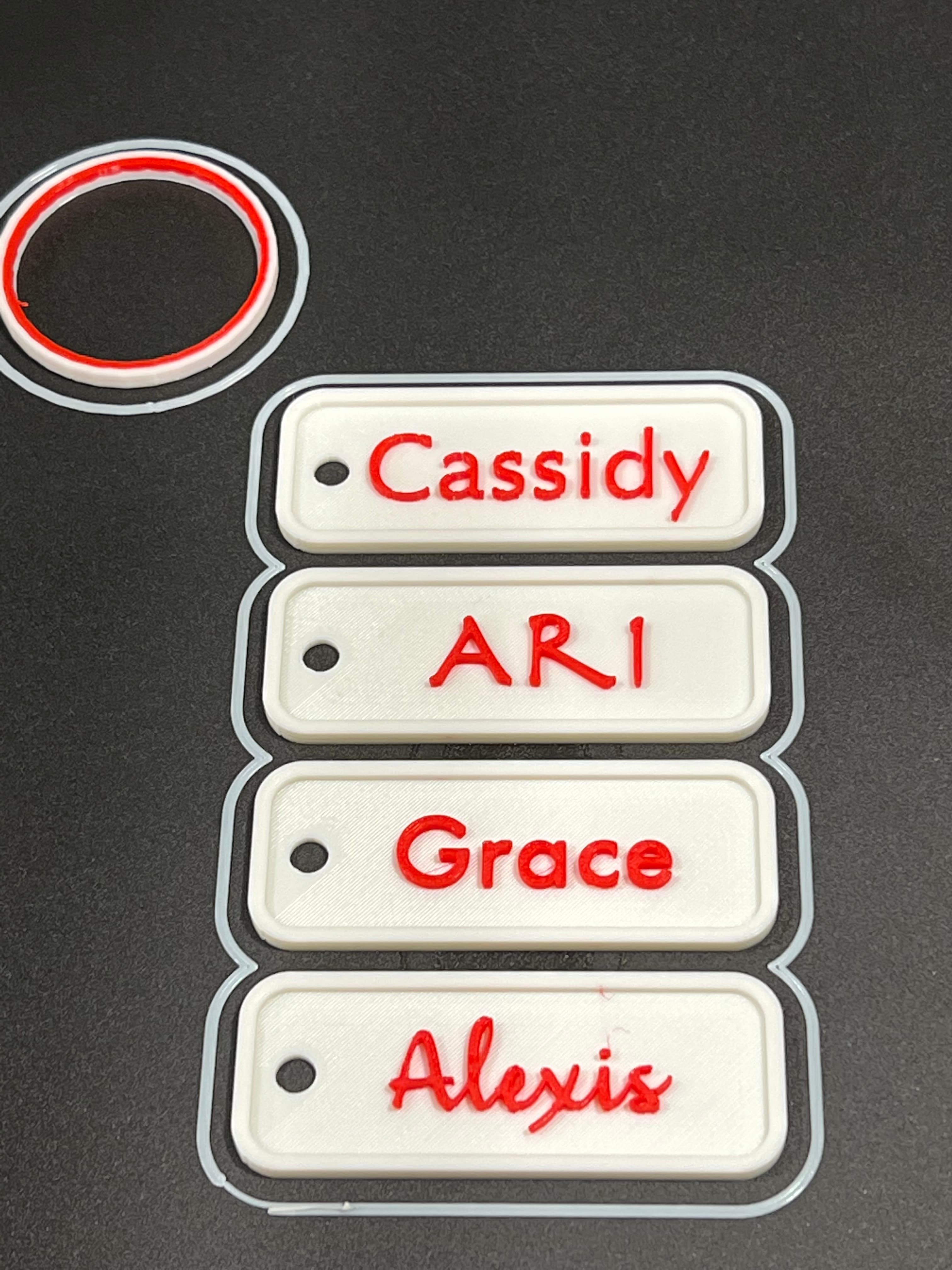 Name Keychains 3d model