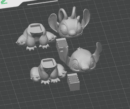 Stitch and Angel - Keychain - Topper & Bobblehead Set - No Supports 3D Print STL/3MF 3d model