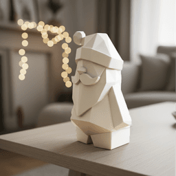 Low Poly Santa Claus Figure | Modern Geometric Christmas Decor | Minimal Holiday Decoration 3d model
