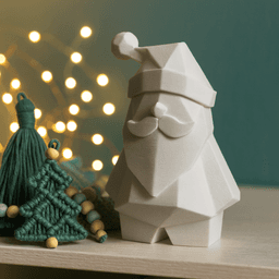 Low Poly Santa Claus Figure | Modern Geometric Christmas Decor | Minimal Holiday Decoration 3d model