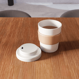 Coffee Cup - Reusable Travel Mug Minimal Drinkware 3d model