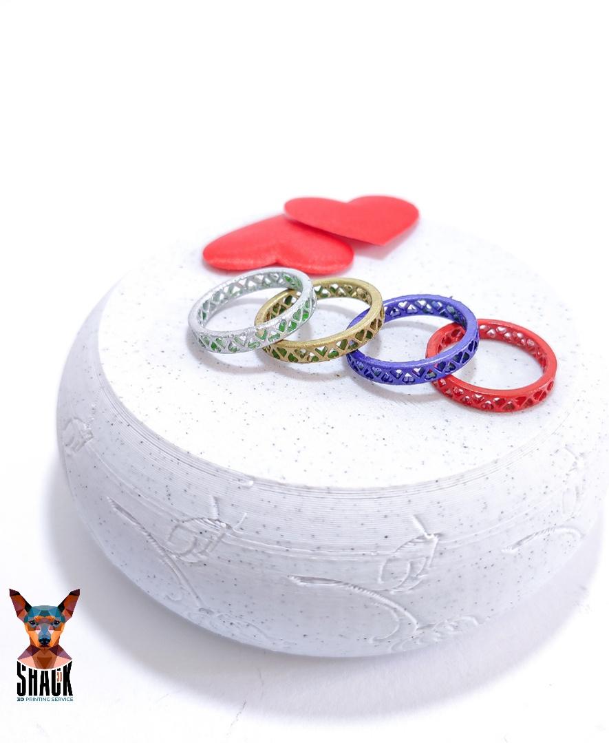 Thousand Hearts Ring 3d model