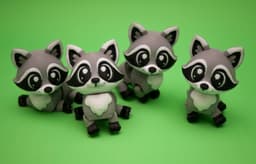 Flexi Raccoon 3d model