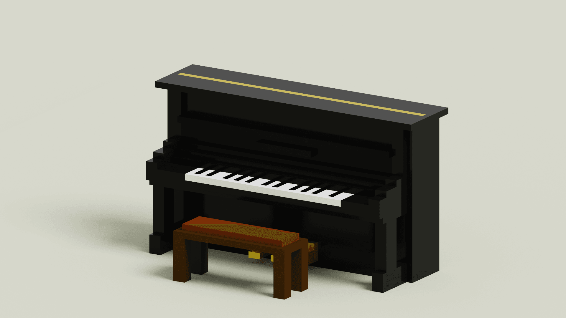 piano.obj 3d model