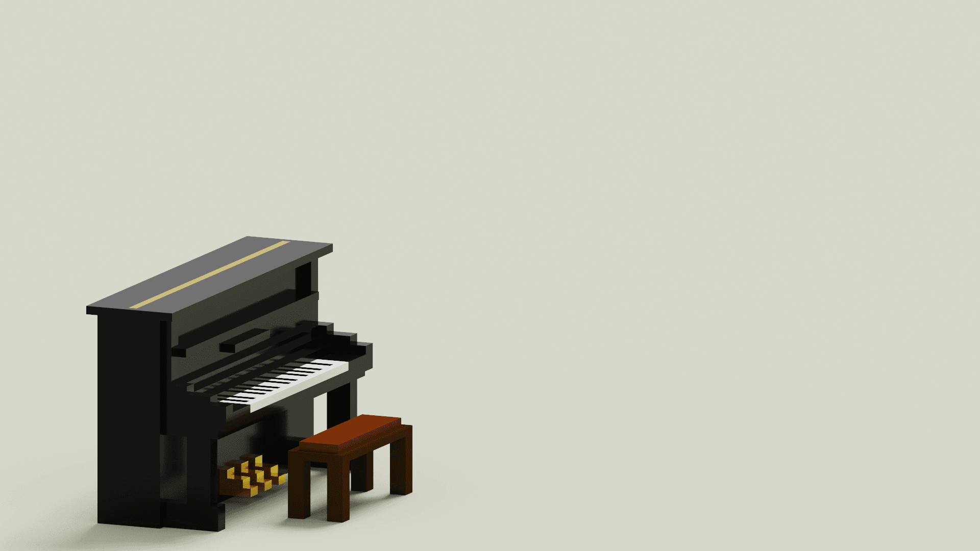 piano.obj 3d model