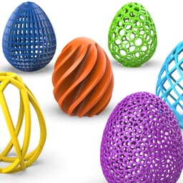 Easter Eggs 10 pcs. Set, Easter Egg Gift, 3D Printing for Decoration, 3D Dragon Eggs, 3D Home Decor 3d model