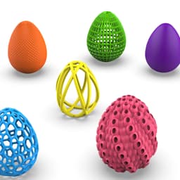 Easter Eggs 10 pcs. Set, Easter Egg Gift, 3D Printing for Decoration, 3D Dragon Eggs, 3D Home Decor 3d model