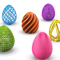 Easter Eggs 10 pcs. Set, Easter Egg Gift, 3D Printing for Decoration, 3D Dragon Eggs, 3D Home Decor 3d model