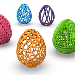 Easter Eggs 10 pcs. Set, Easter Egg Gift, 3D Printing for Decoration, 3D Dragon Eggs, 3D Home Decor 3d model