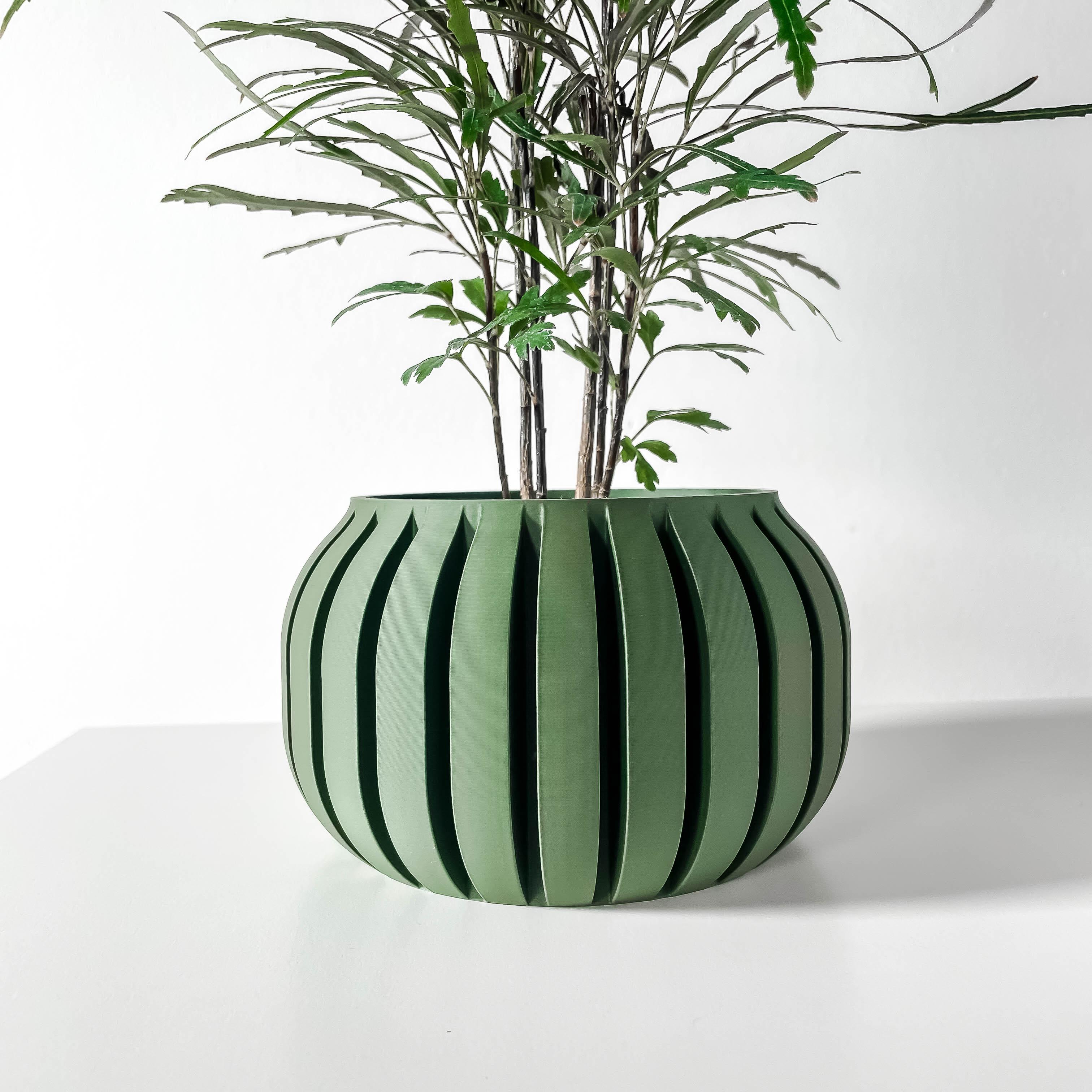 The Juse Planter Pot with Drainage Tray & Stand | Modern and Unique Home Decor for Plants 3d model