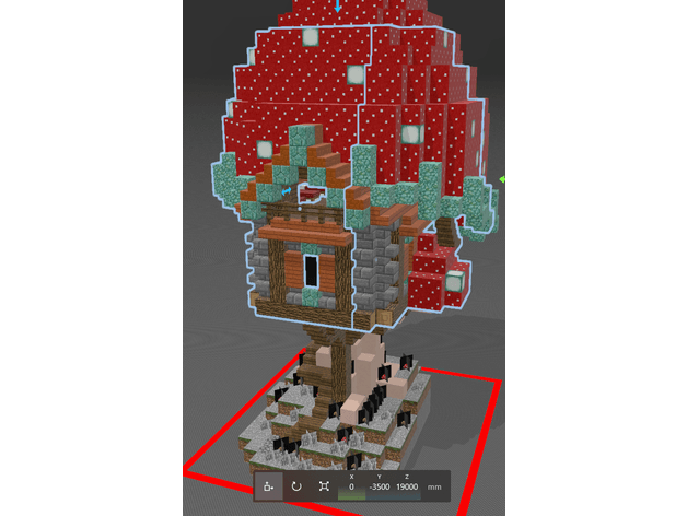 Minecraft Mushroom House 3d model