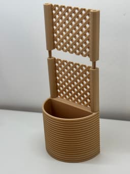 Modular Planter with Infinite Trellis – Stackable System with Water Reservoir & Assembly 3d model
