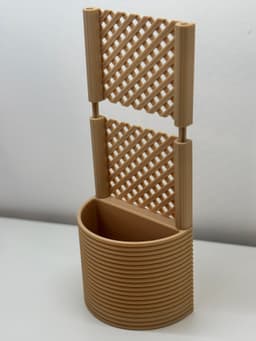 Modular Planter with Infinite Trellis – Stackable System with Water Reservoir & Assembly 3d model