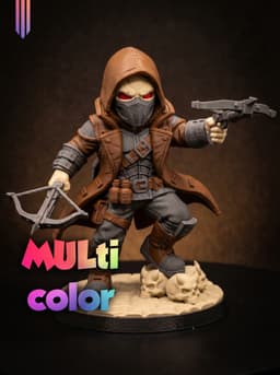 Dark Assassin Chibi 3MF | Fantasy Figure Multi-Color | FDM 3d model