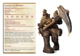 Corrupted Dwarf Miners - Flesh of Gold - PRESUPPORTED - Illustrated and Stats - 32mm scale 3d model