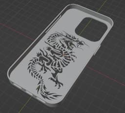 Iphone 14 pro dragon case 3d model