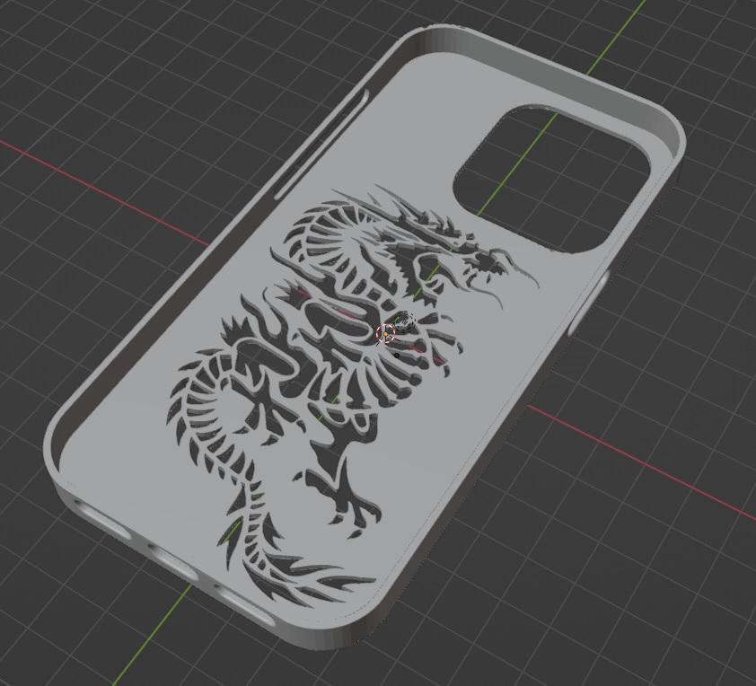Iphone 14 pro dragon case 3d model