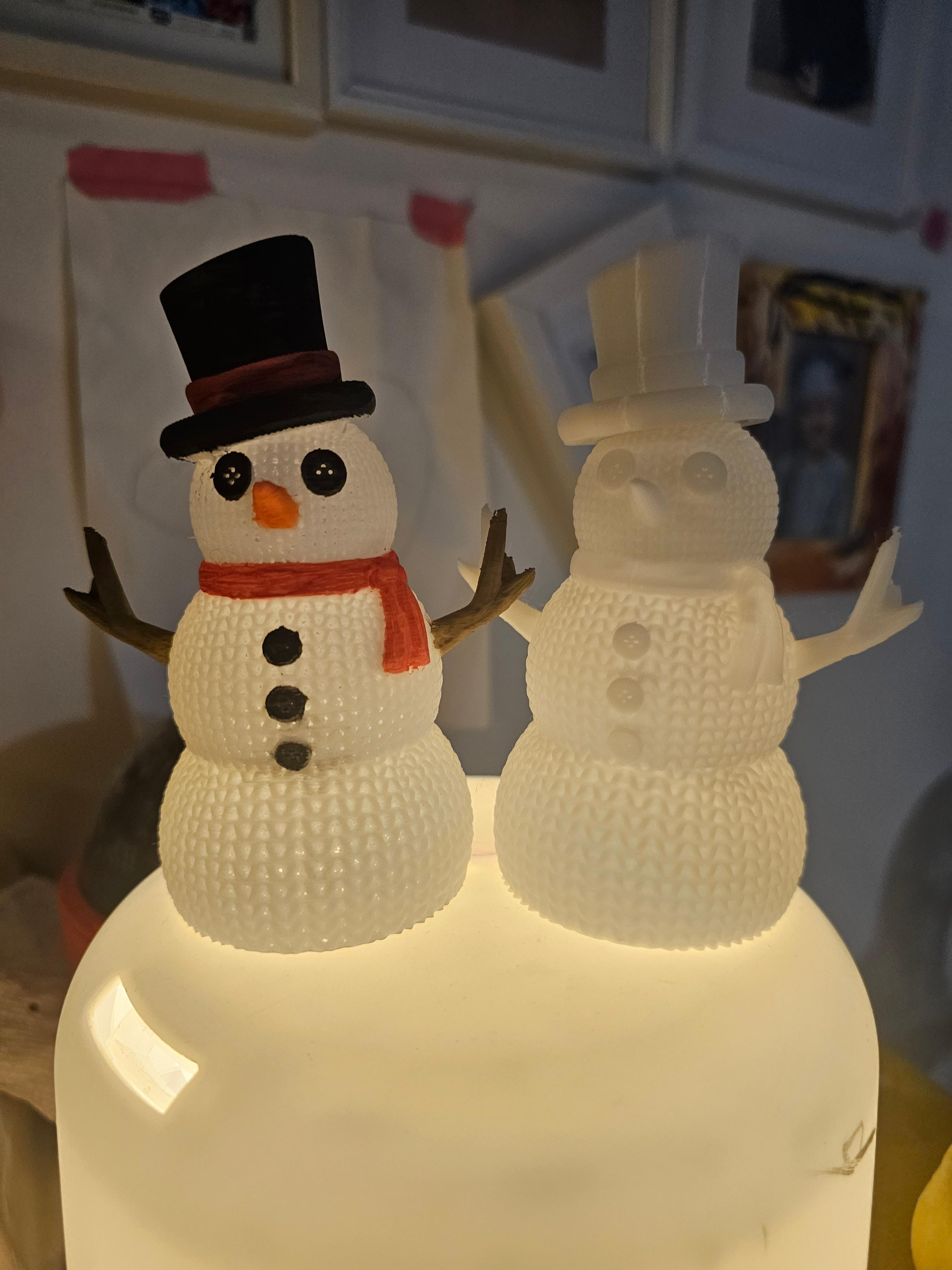 snowman led lamp.stl 3d model
