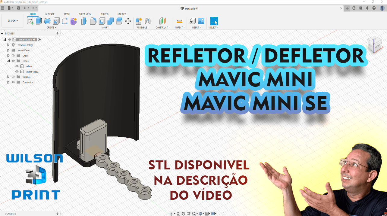 Refletor Defletor Mavic Mini- Mini SE 3d model