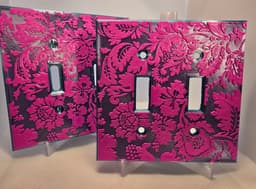 Wall Plate - Two Toggle (Size: Jumbo) - William Morris Pattern 3d model