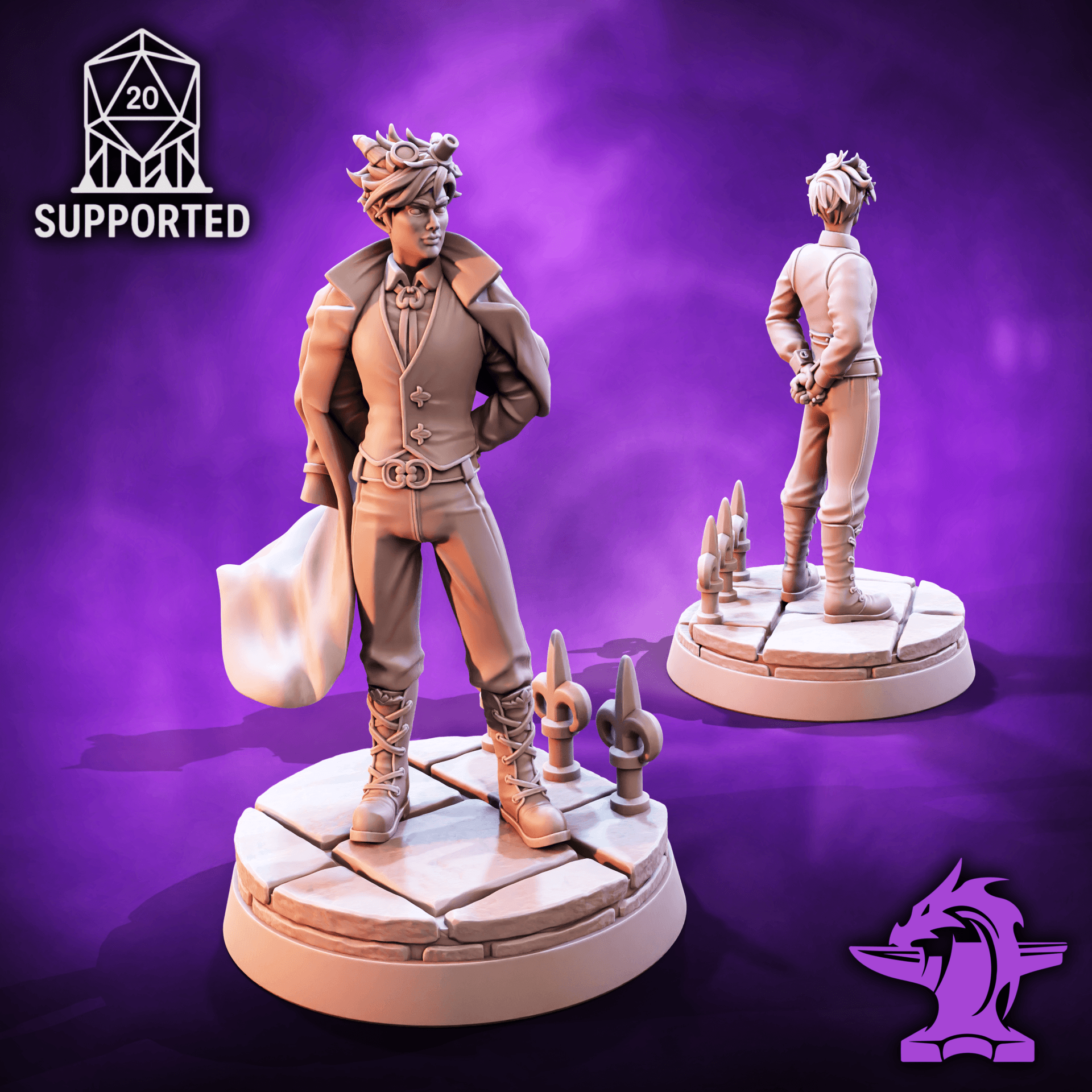 Gentleman Artificer | Inventor with Human, Elf and Tiefling Options 3d model