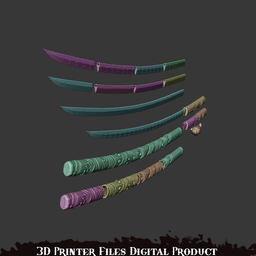 PsyLocke Breezy Butterfly Cosplay Katana Marvel Rivals 3d model