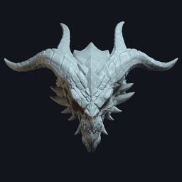 Dragon v5 Action Figure Head 3d model
