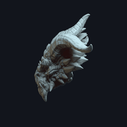 Dragon v5 Action Figure Head 3d model
