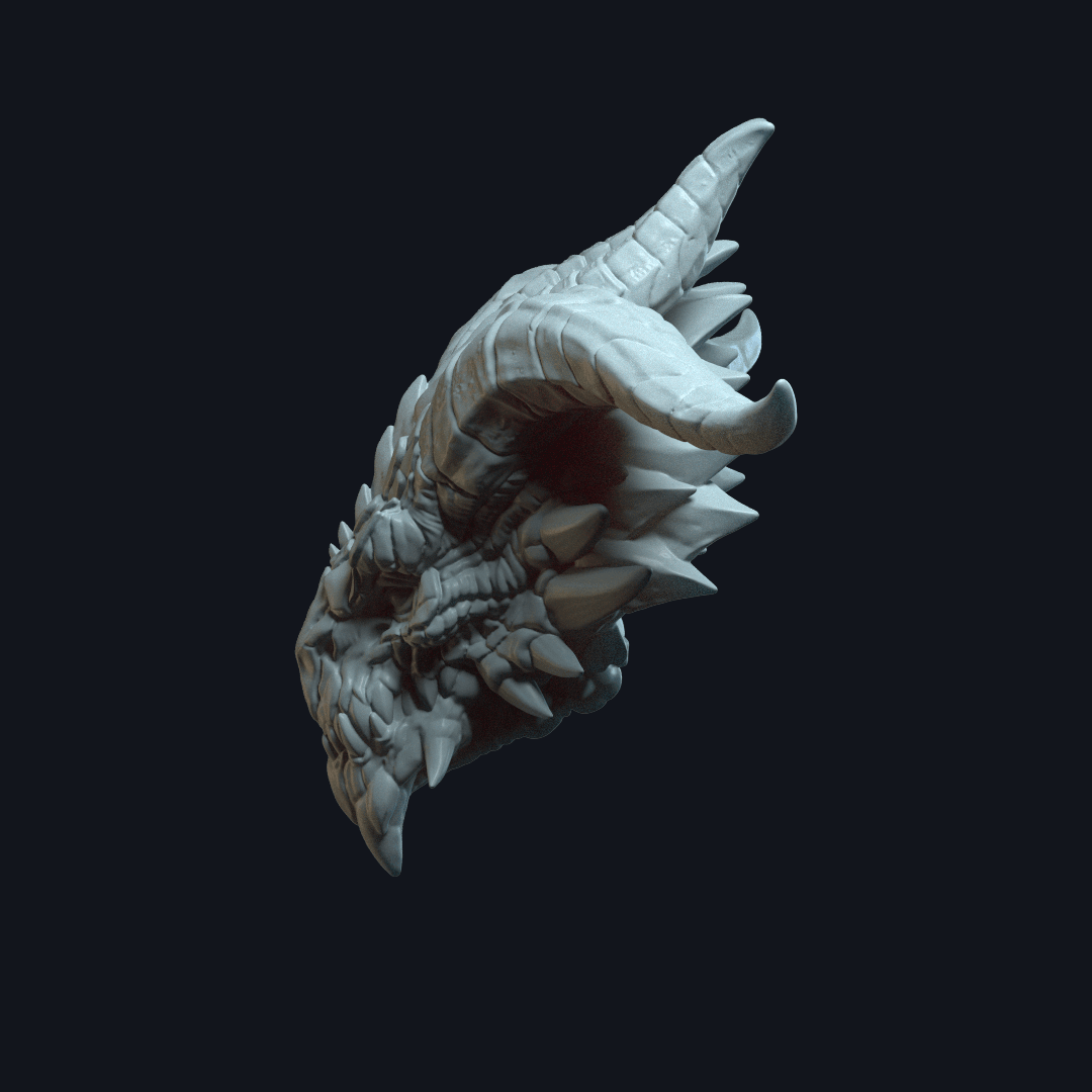 Dragon v5 Action Figure Head 3d model