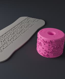 Valentine's Day Texture Rollers 3d model