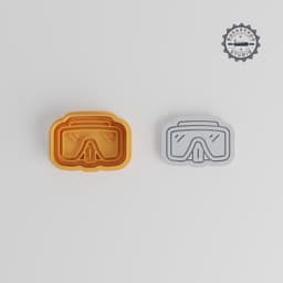 Diving Mask Shape Cutter & Stamp, Cookie Fondant Tool Set, Ocean Dive, 3 Sizes S/M/L PRODUCT_1099 3d model