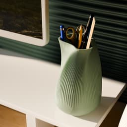 Flowline Collection Pack – 3D Printed Desk & Home Accessories | Minimalist Organic Design 3d model