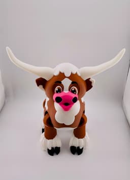 Longhorn Cow Flexi 3d model