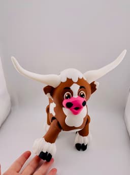 Longhorn Cow Flexi 3d model