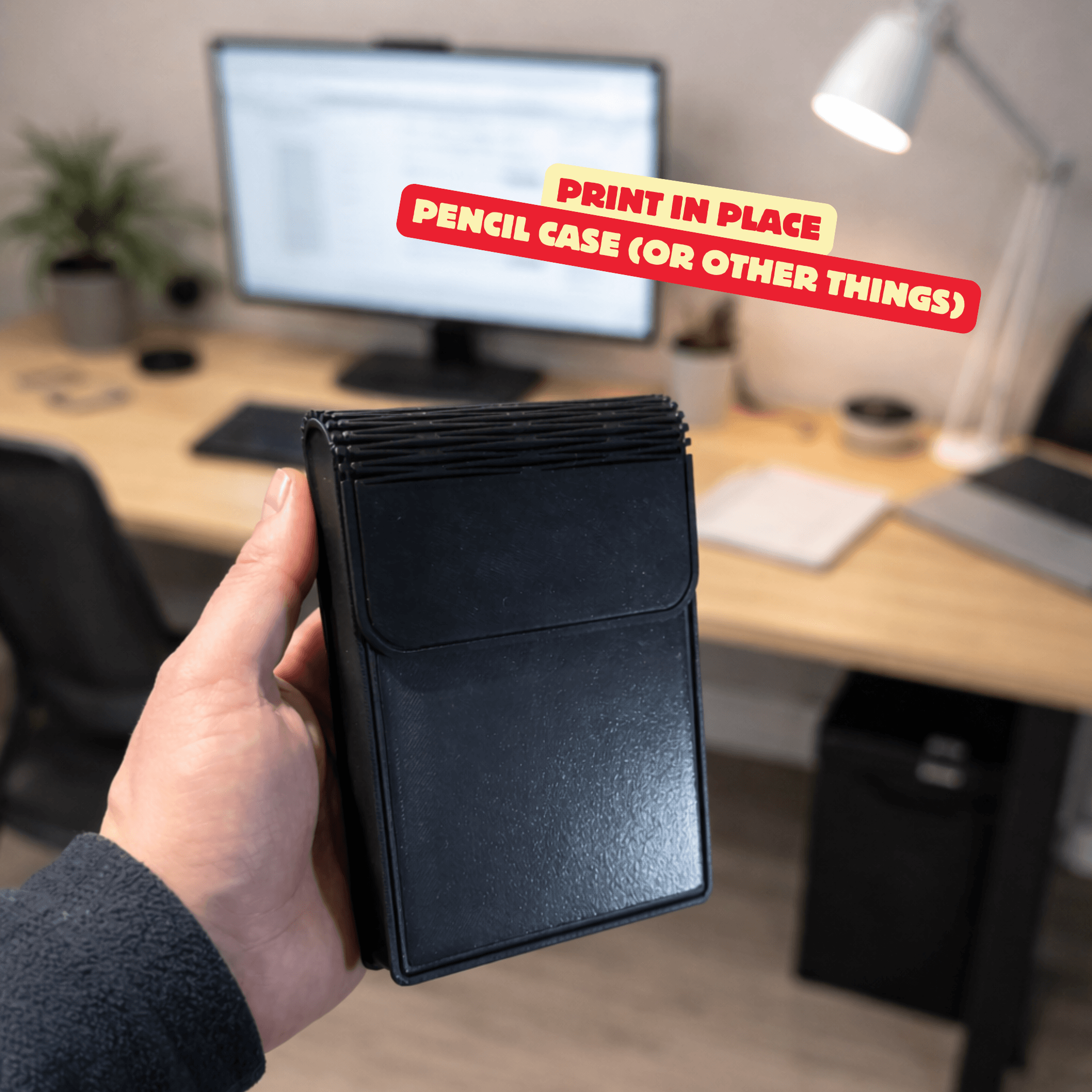 CASE WITH INLETS (PRINT IN PLACE) / PENCIL CASE / NO SUPPORTS / FLEXI / ORGANIZER / HOMEDECOR / DESK 3d model