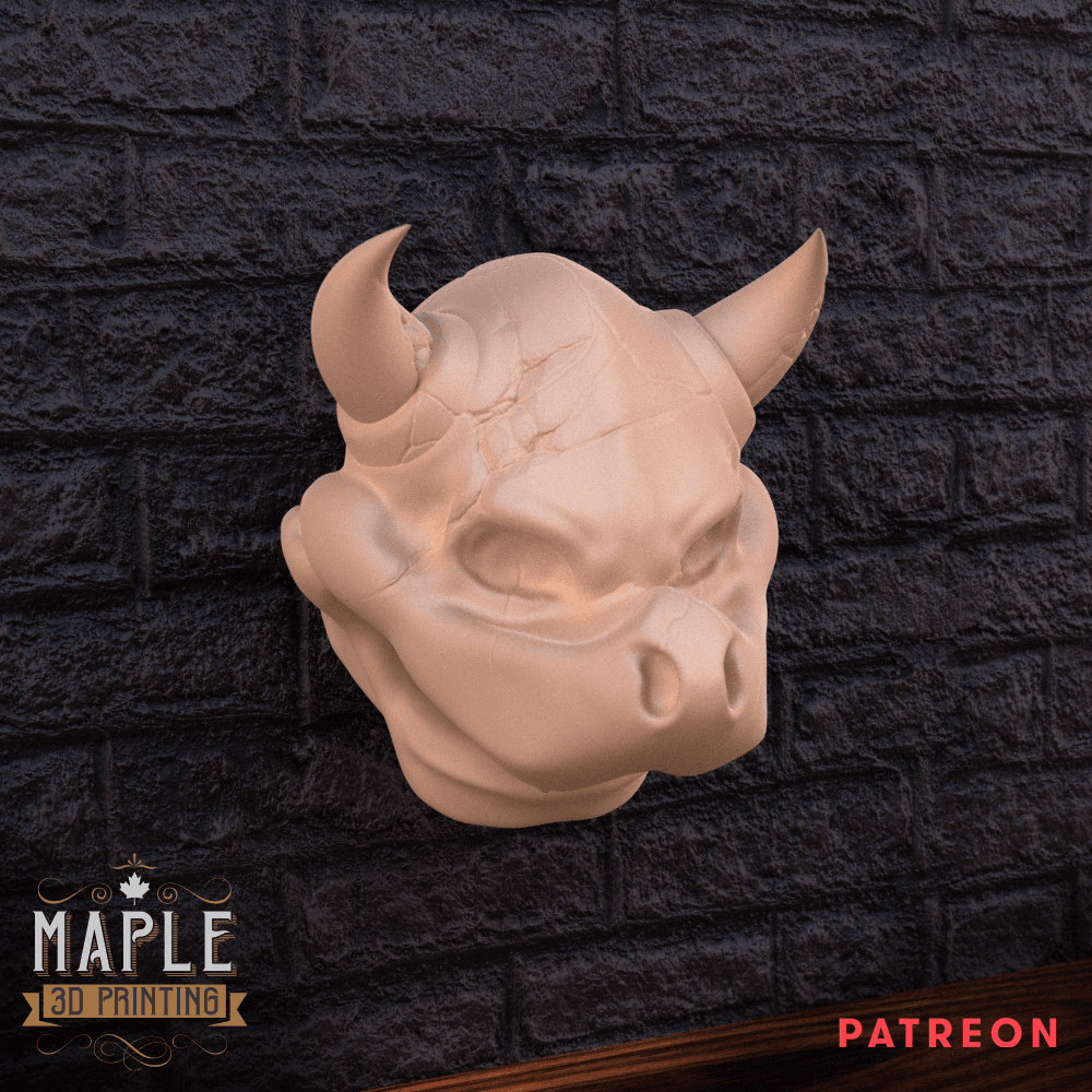 Bowser Skull - Mario - Halloween 3d model
