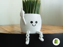 Happy Flex Sitting Middle Finger Pot 3d model