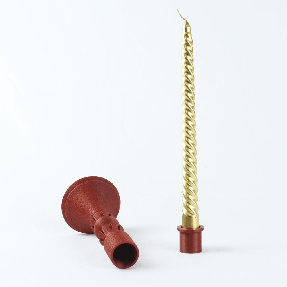 Flamia Modern Candle Holder STL | 3D Printable Decorative Candle Stand | Home Decor 3d model
