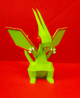 Flygon Low Poly Pokemon 3d model
