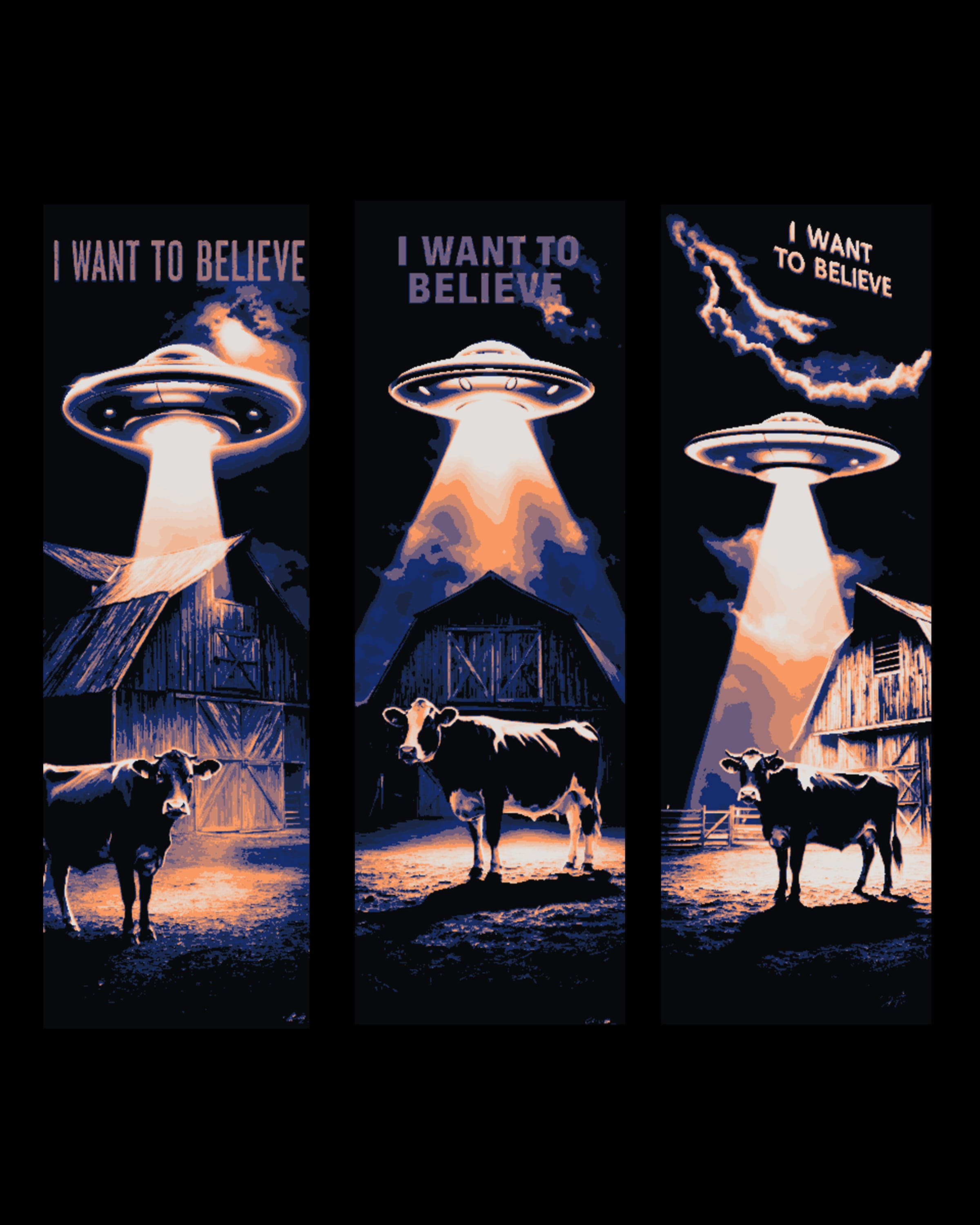 Aliens exist or no? Only the Cows know for sure - Set of Bookmarks 3d model